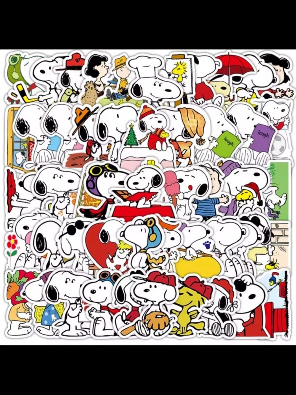 PEANUTS SNOOPY Stickers, pack of 50
